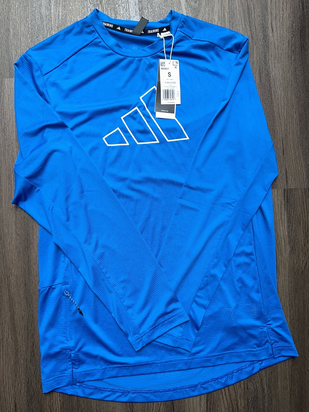 adidas Royal Blue Long-Sleeve Performance Top - Regular Fit NWT - Men’s Small